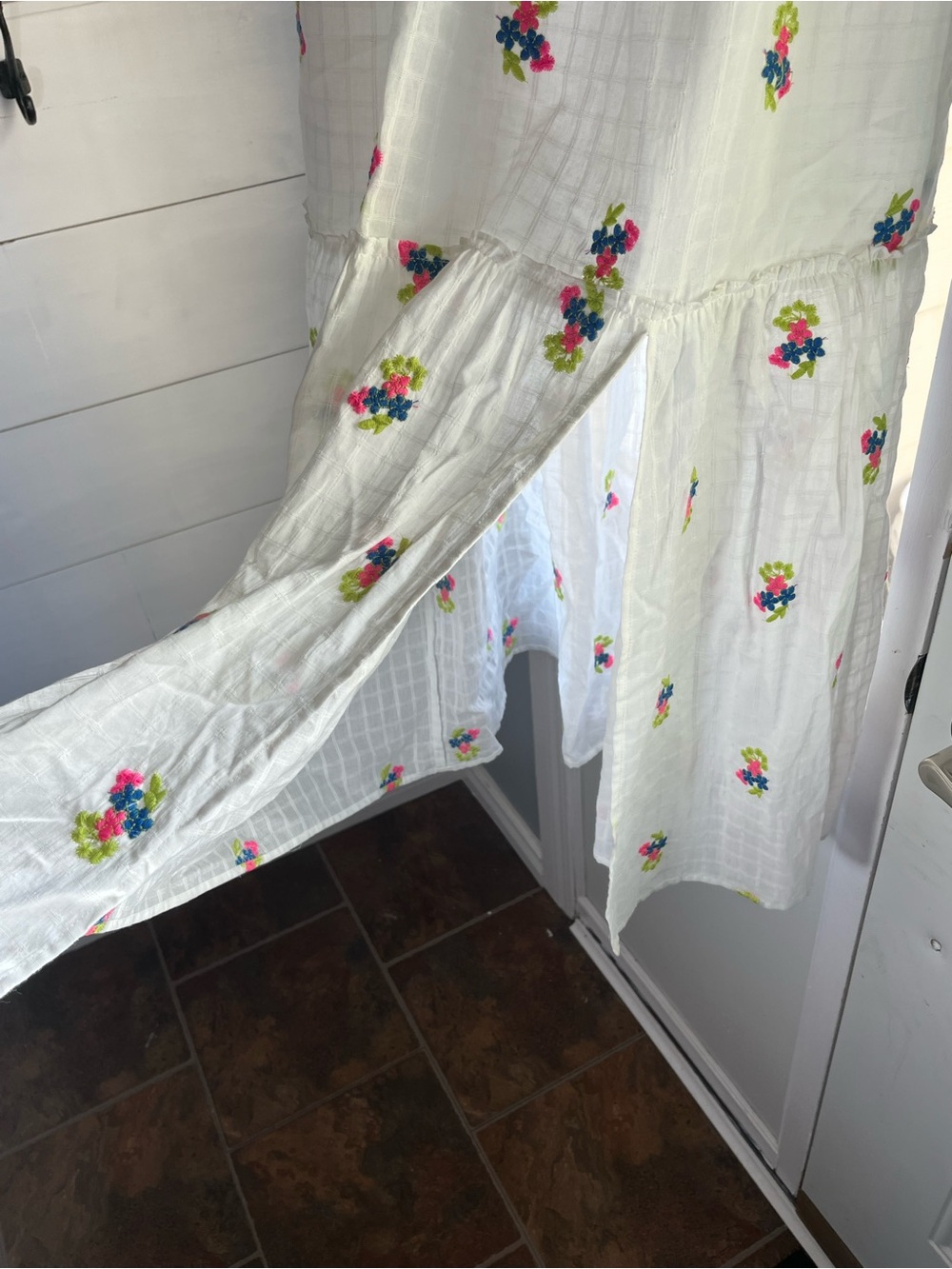 Betsey Johnson White Floral Embroidered Maxi Dress - Picture 5 of 10